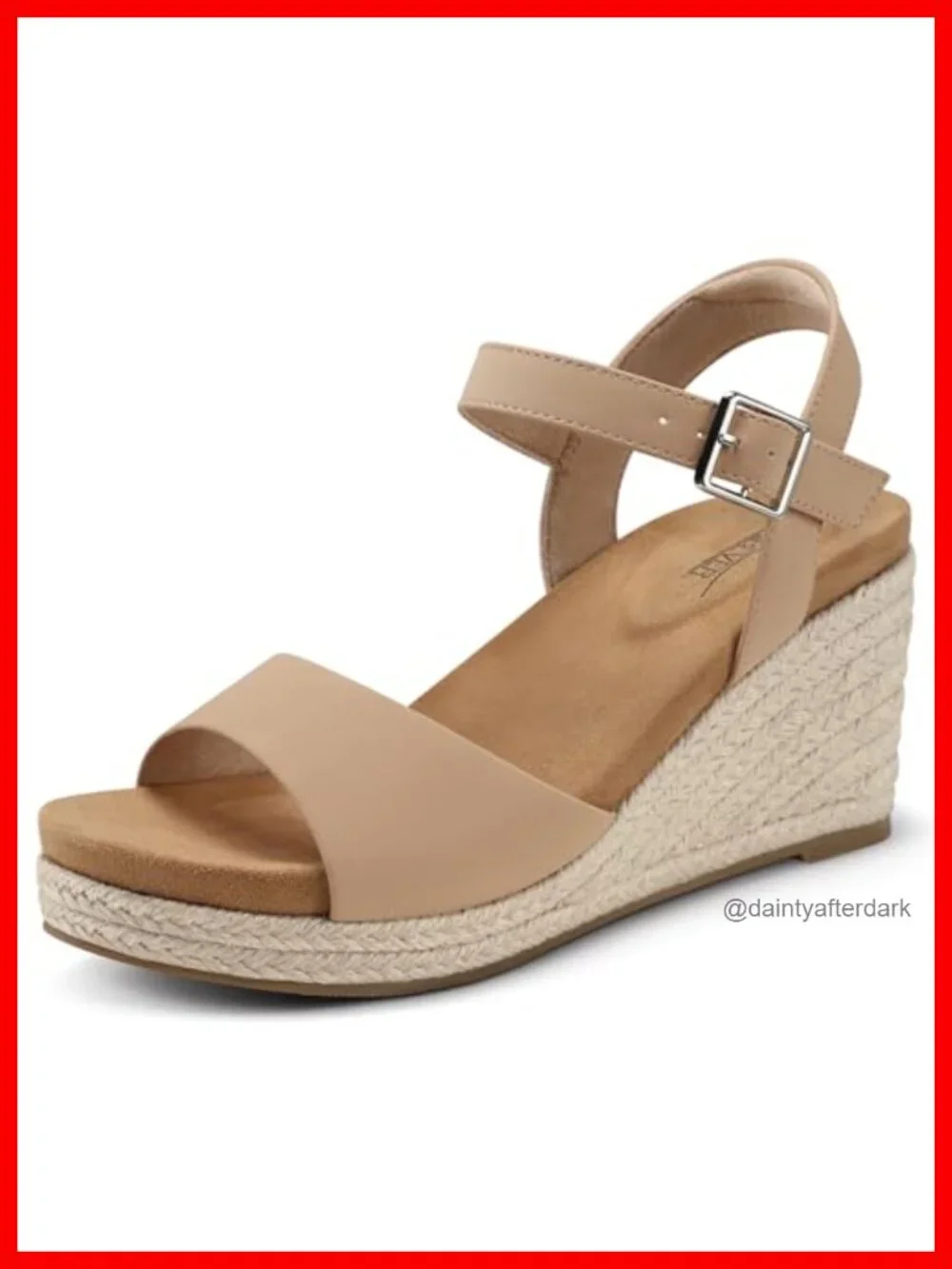 Women's Wedge Sandals Dressy Platform Espadrilles with Arch Support Ankle Strap